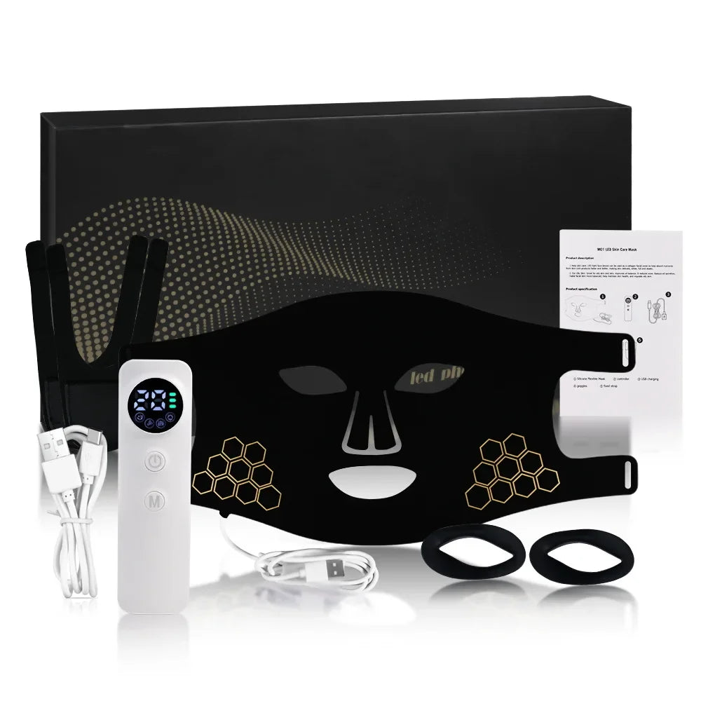 72-LED Photon Beauty Mask - Advanced Electronic Device for Skin Brightening and Fine Line Restoration