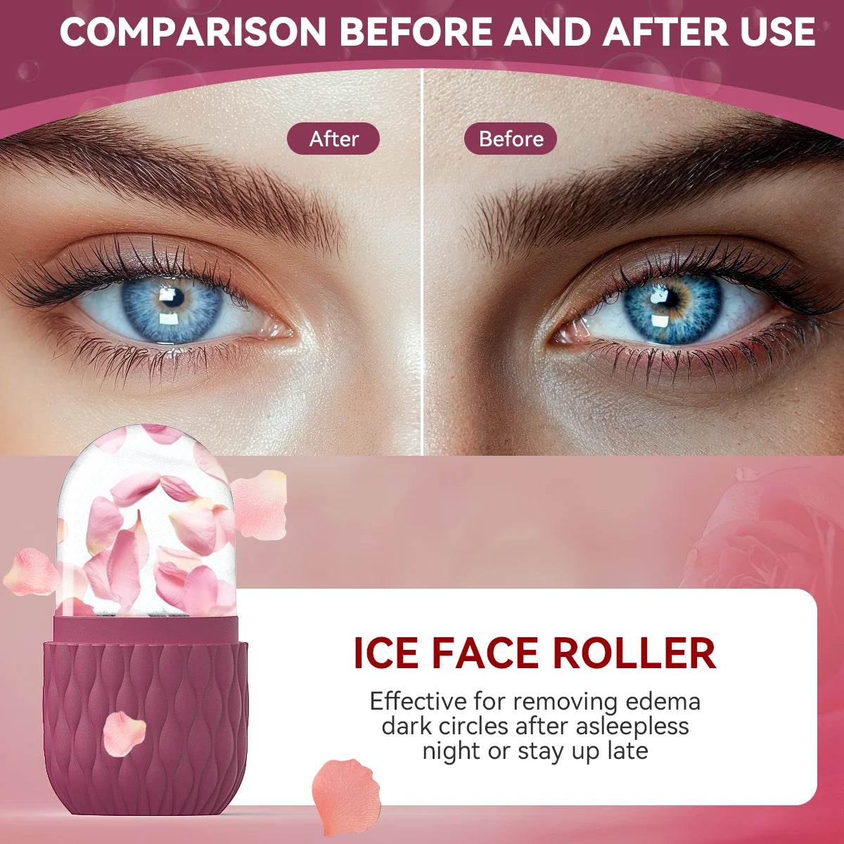 Cooling Facial Ice Roller – Reusable Silicone Mold for Radiant Skin